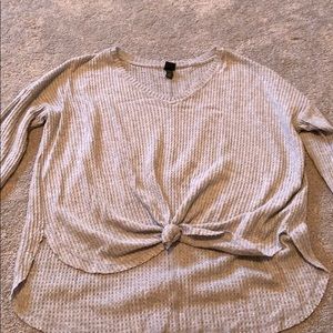 oversized gray long sleeve